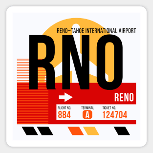 Reno (RNO) Airport // Sunset Baggage Tag Magnet